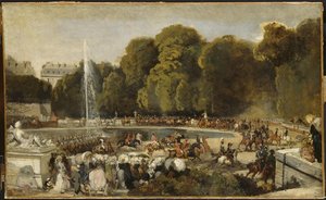 Entrée de la duchesse d'Orléans dans le jardin des Tuileries