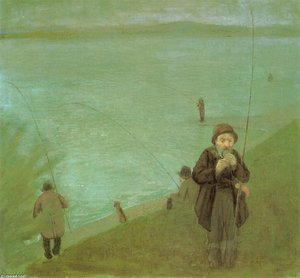 Anglers On The Rhine — August Macke