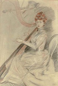 The Harpist — Paul César Helleu