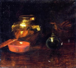 Still Life With Fruit And Pottery — William Merritt Chase