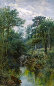 Scene Near Holy Street Mill, Chagford, Devon — William Widgery