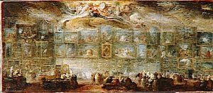 VUE DU SALON DU LOUVRE EN 1779
