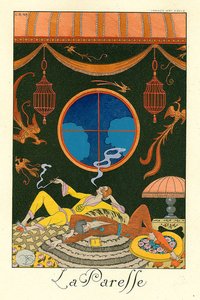 La Paresse (laziness) — Georges Barbier