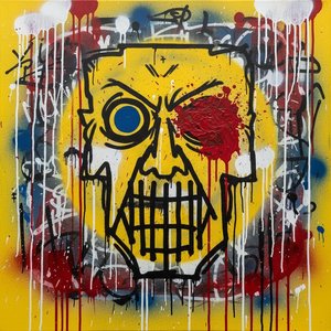 The Fragmented Visage: A Monumental Study In Asymmetric Motion And Chromatic Tension — Laurent Girard