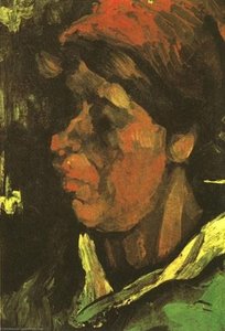 Head Of A Peasant Woman With Dark Cap 9 — Vincent Willem Van Gogh, Post-impressionism