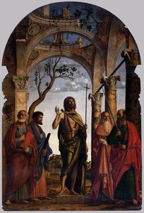 St John The Baptist With Saints — Giovanni Battista Cima Da Conegliano