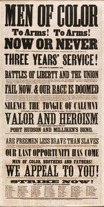 Recruitment Broadside, — Frederick Augustus Washington Bailey, Propaganda Art