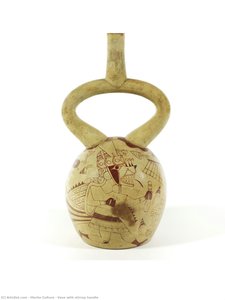 Vase With Stirrup Handle — Moche Culture