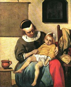 The Sick Child, Kunstmuseum, Amsterdam — Gabriel Metsu
