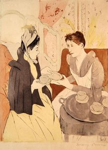 Afternoon Tea Party 1 — Mary Stevenson Cassatt, Impressionism