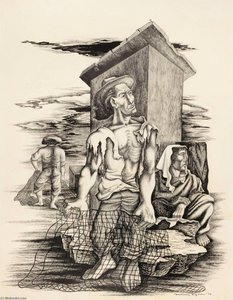 Fisherman And Nets — Mitchell Siporin
