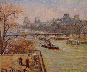 El Louvre — Camille Pissarro, Impresionismo