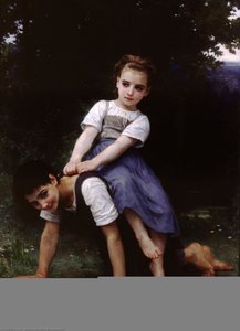 La Bourrique Oil On Canvas — William-adolphe Bouguereau