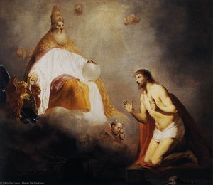 God Inviting Christ to Sit on the Throne at His Right Hand