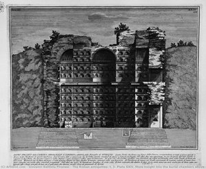 The Roman Antiquities, T. 3, Plate Xxiv. More Insight Into The Burial Chambers Above (drawing By Antonio Buonamici, Inc. By Girolamo Rossi). — Giovanni Battista Piranesi