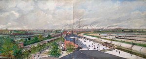 Ruhleben Prison Camp Panoramic View (panels 1 and 2 of 4)