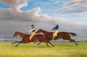 Matilda And Mameluke The Finish Of The 1827 St Leger — John Frederick Herring Senior