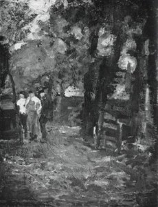 Three Farm Workers Near A Gateway — Пит Мондриан