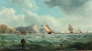 Shipping off the coast