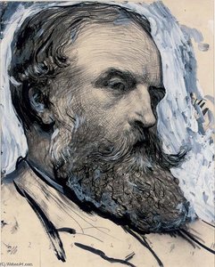 Head Of A Bearded Man — Sir Hubert Von Herkomer
