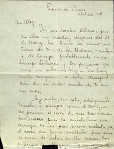 Carta De Frida Kahlo A Alejandro Gómez Arias, 22 De Abril De 1927 — Frida Kahlo