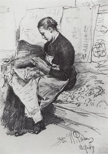 Seamstress — Ilya Yefimovich Repin