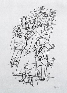 Girls And Their Lovers — George Grosz