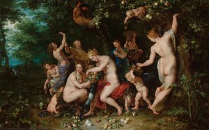Nymphs Filling The Cornucopia — Jan Brueghel Der Ältere