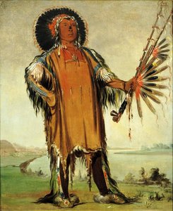 Ha Na Tá Nu Maúk, Wolf Chief, Head Chief Of The Tribe — George Catlin, American School