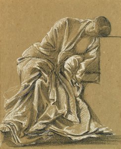 Study Of A Seated Woman, Heavily Draped — Edward Coley Burne-jones, Pre-raphaelites