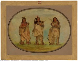 Three Distinguished Warriors Of The Sioux Tribe — George Catlin