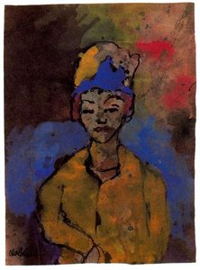 Woman (in A Blue Hat) — Emile Nolde