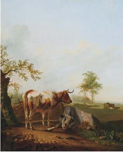 Cattle In A Meadow — Pieter Gerardus Van Os