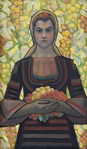 Young Girl with Grapes