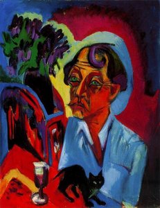 The Painter Stirner With Cat — Ernst Ludwig Kirchner