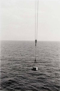 Untitled (water, Cable Holding Hanging Box) — Burk Uzzle