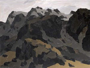 Hills Above Nant Peris — John Kyffin Williams, Contemporary Realism
