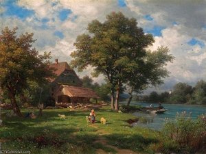 Die Mühle Von Rathausen The Mill Of Rathausen — Robert Zund