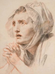 Portrait Of A Young Woman With Folded Hands — Jean-baptiste Greuze
