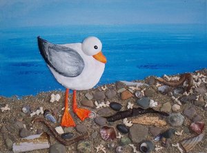 Sea Gull On The Beach — Rose Maynard Barton