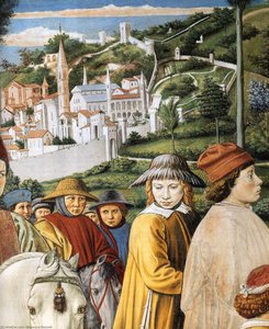 St Augustine Departing For Milan (detail) — Benozzo Gozzoli
