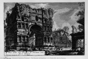 The Roman Antiquities, T. 1, Plate Xxi. Arch Of Janus. — Giovanni Battista Piranesi, Neo Classicism
