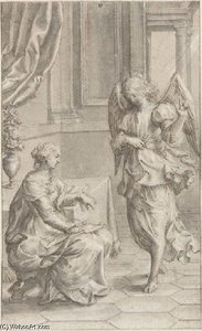 The Annunciation — Isaac Oliver