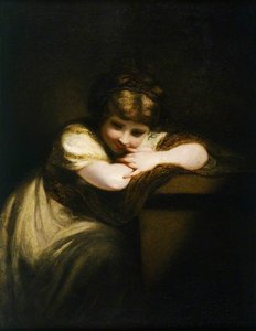 Girl Leaning On A Pedestal — Sir Joshua Reynolds