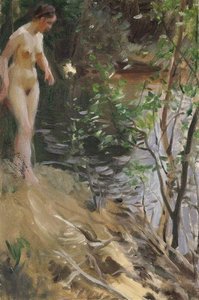 Model At Shore — Anders Leonard Zorn