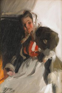 By The Fireplace — Anders Leonard Zorn