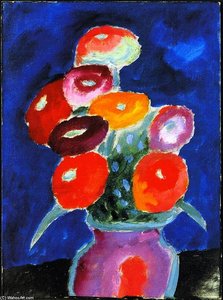 Flowers In A Vase — Alexej Von Jawlensky, Impressionism