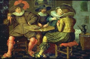 Interieur Mit Tischgesellschaft — Dirck Hals