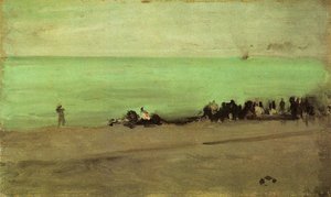 Blue And Silver. Boat Entering Pourville — James Abbott Mcneill Whistler, Impressionism