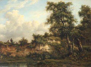 Wooded Landscape With Figures — Patrick Nasmyth